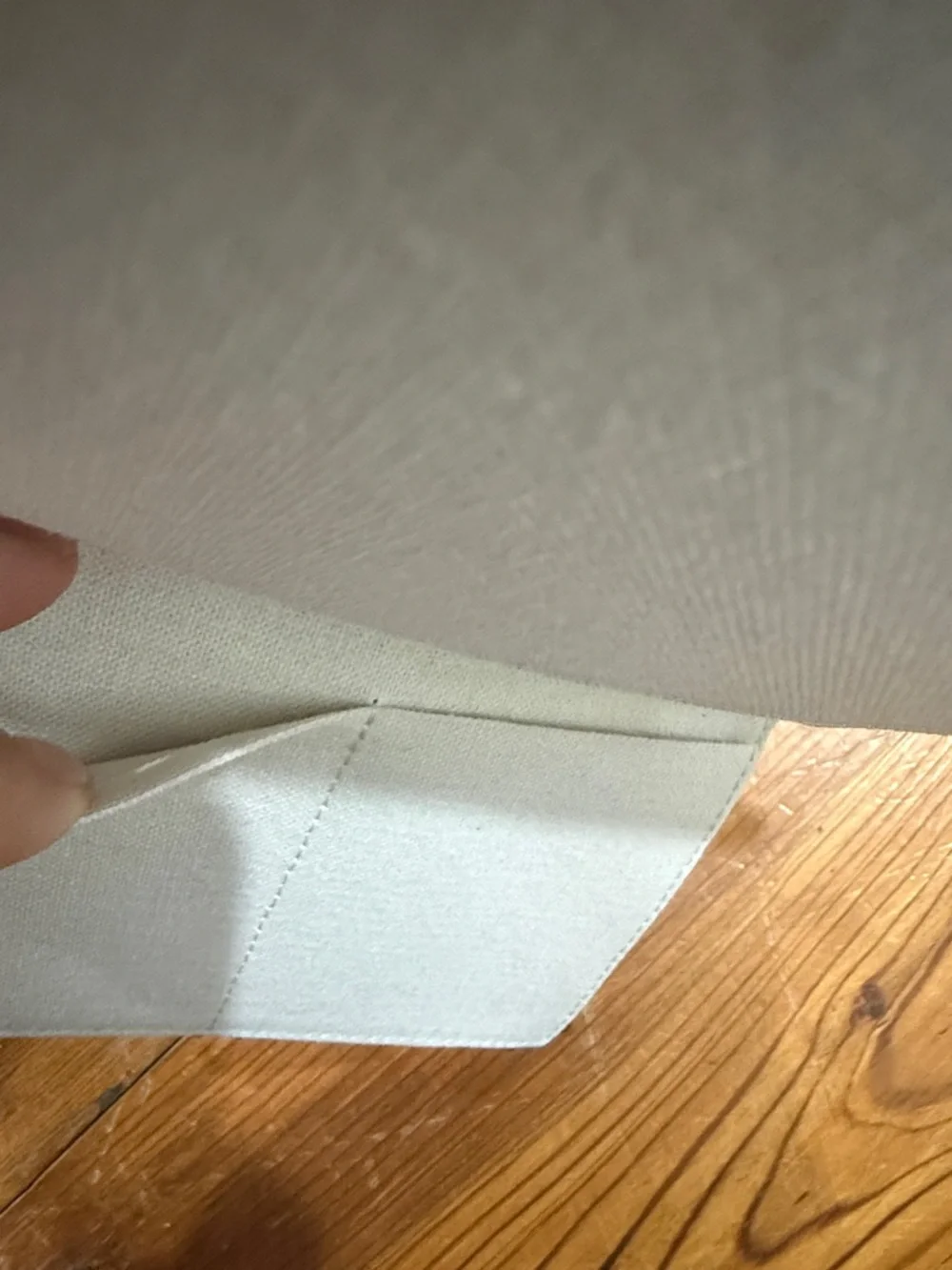 Anthropologie Cream Canvas Passport Sleeve with Gold Beaded Accent